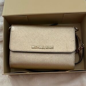Michael Kors Metallic Gold Crossbody Bag